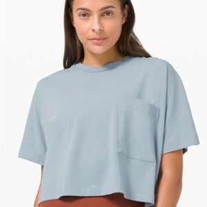 Lululemon‎ Check The Box Light Blue Women's Cropped Top